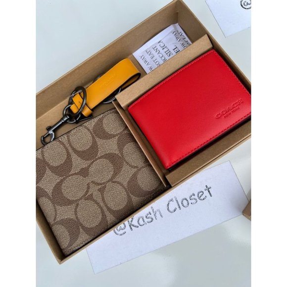 Coach Mens Wallet Boxed 3 In 1 Wallet Gift Set In Signature Canvas - Picture 7 of 11